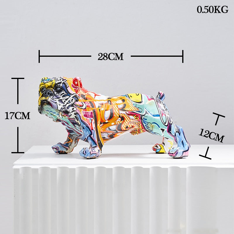 Graffiti French Bulldog Statue