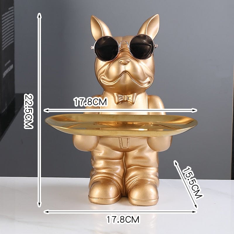 Frenchie KungFu Butler Statue