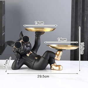 Frenchie KungFu Butler Statue