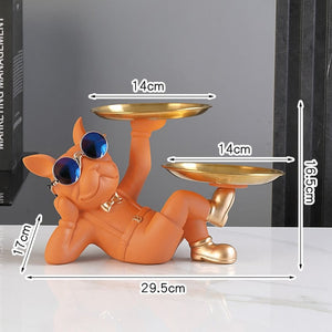 Frenchie KungFu Butler Statue