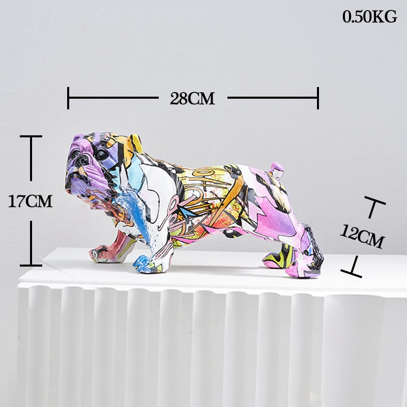 Graffiti French Bulldog Statue