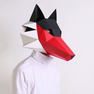 3D Low-Poly Head Mask Papercraft