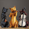 Musical Cat Statue Set