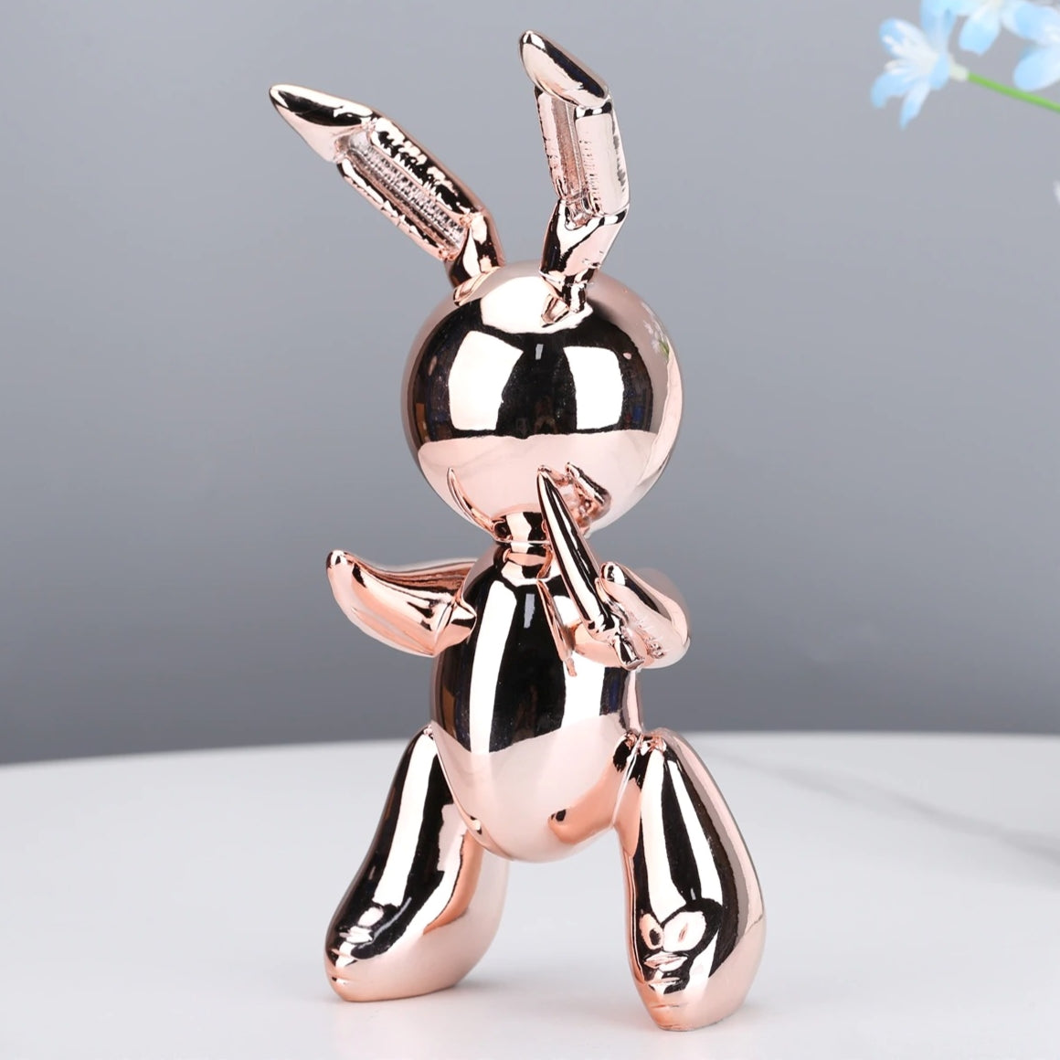 Metallic Finish Rabbit Statue