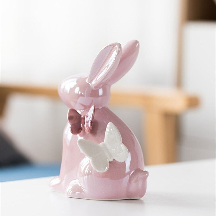 Butterfly Bunny Figurines