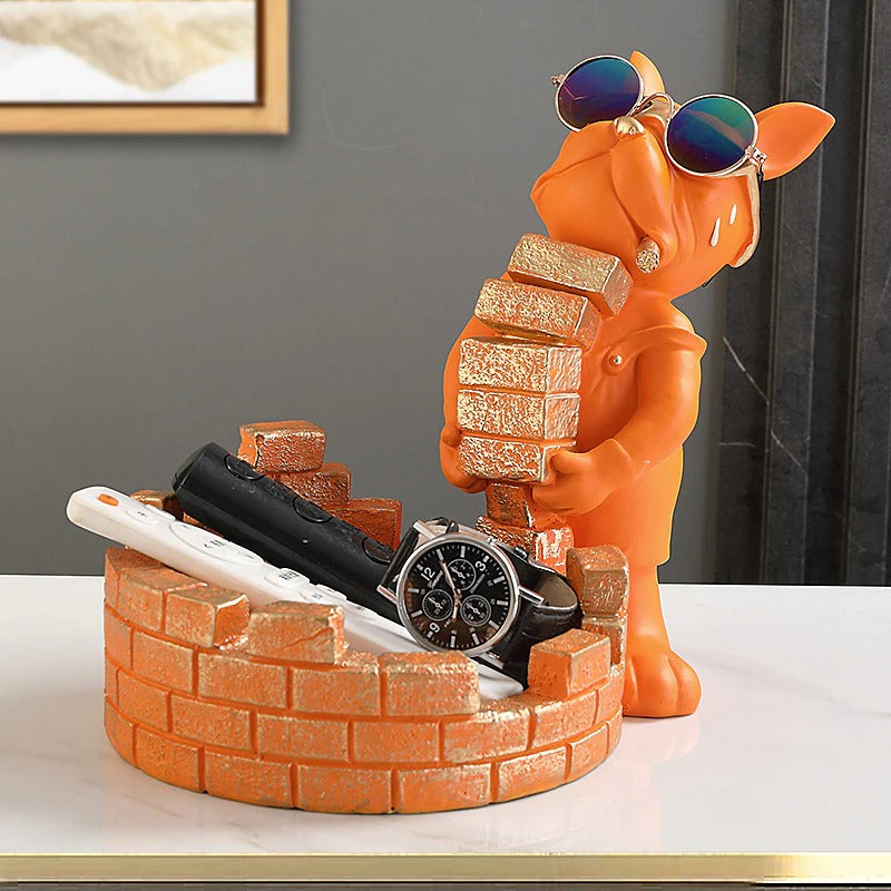 French Bulldog Builder Statue