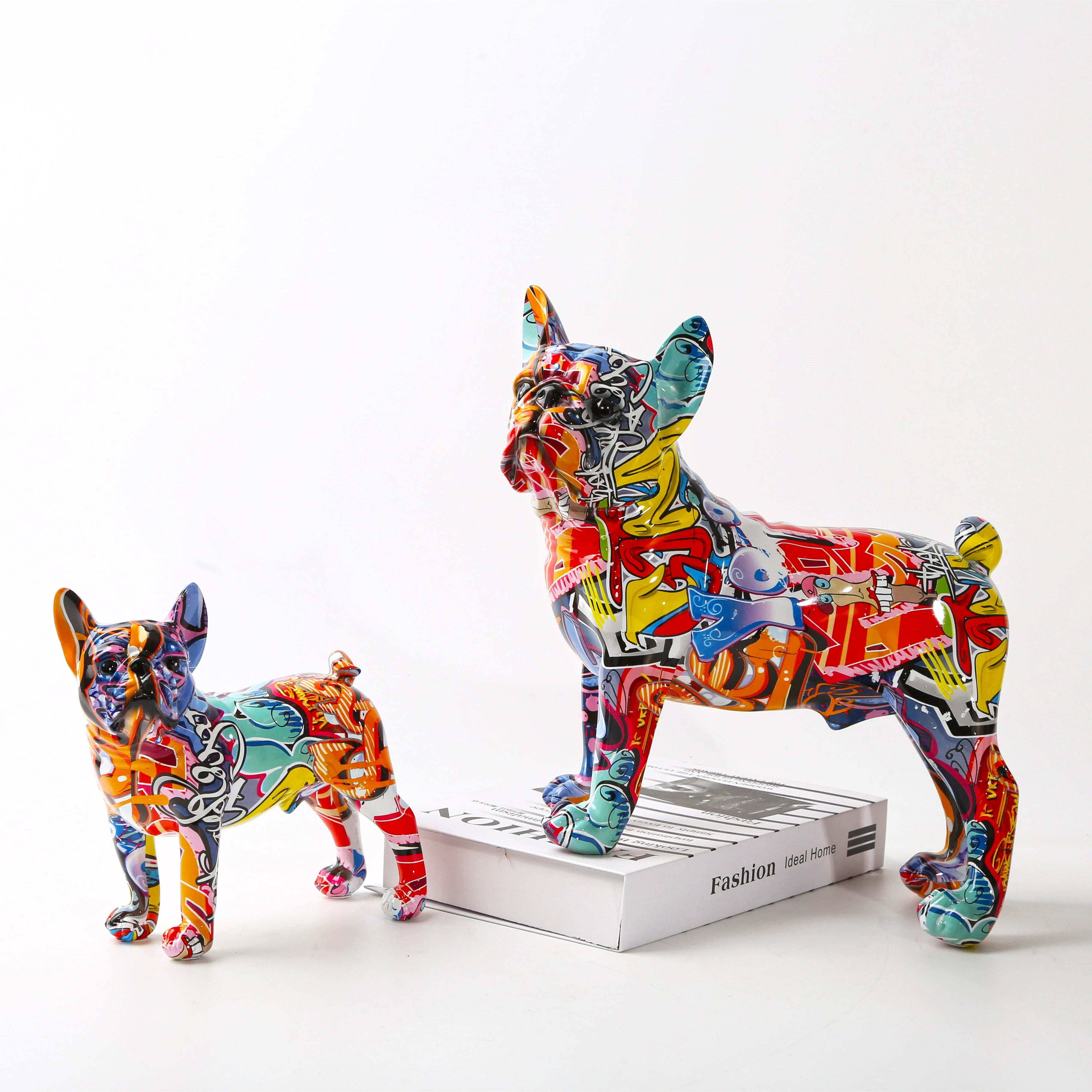 Graffiti French Bulldog Statue