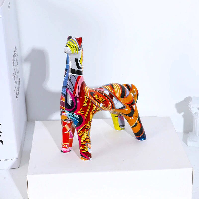 Nordic Painted Llama Statue (Pair)