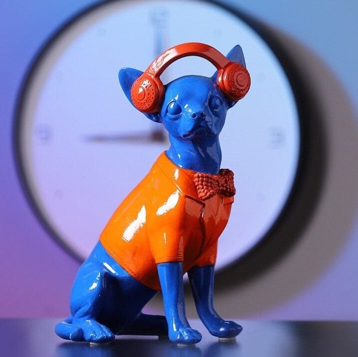 Vibrant Reveller Chihuahua Statue