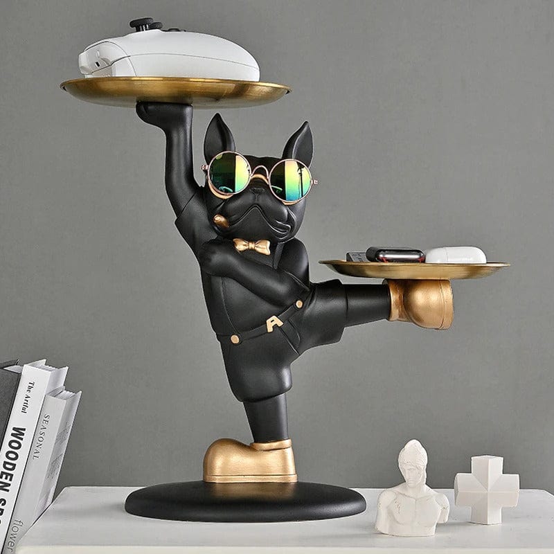 Frenchie KungFu Butler Statue