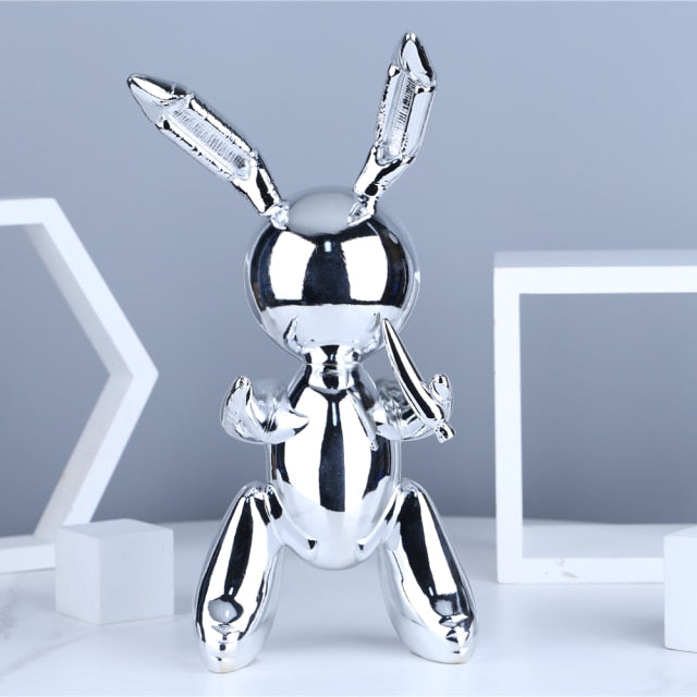 Metallic Finish Rabbit Statue